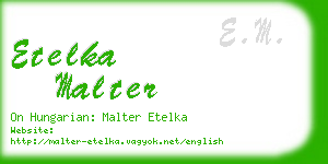 etelka malter business card